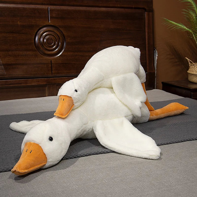 Giant Size Fluffy Duck Plush Toys Sleep Pillow Cute Animal Stuffed Swan Goose Plushies Dolls Floor Mat Kids Girls Birthday Gift