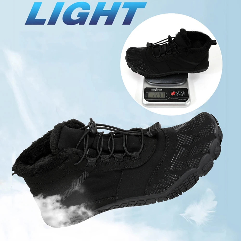 2023 Winter Boots for Men Women Snow Barefoot Casual Shoes Outdoor Work Shoes Ladies Warm Fur Men Ankle Shoes Male Snow Boots
