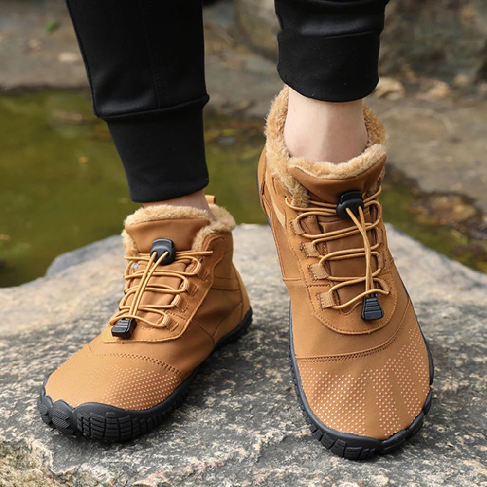 2023 Winter Boots for Men Women Snow Barefoot Casual Shoes Outdoor Work Shoes Ladies Warm Fur Men Ankle Shoes Male Snow Boots